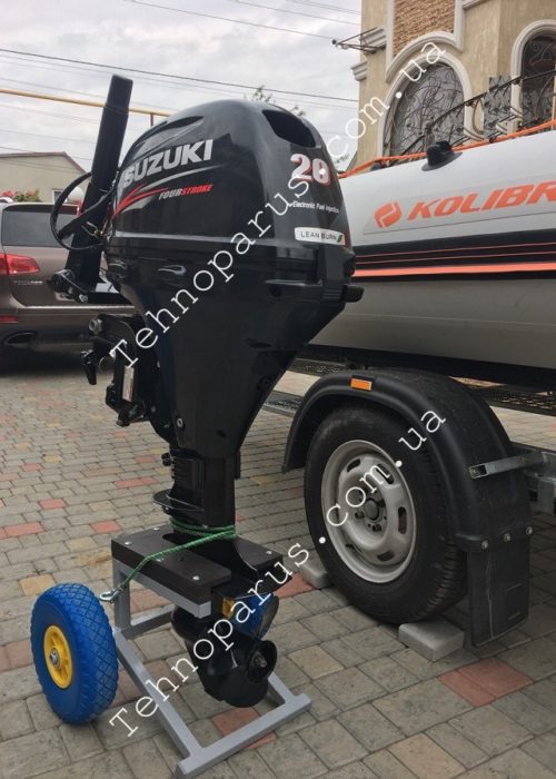 Тележка для мотора ТМ3 с пенополиуретановыми колесами (фото клиента)