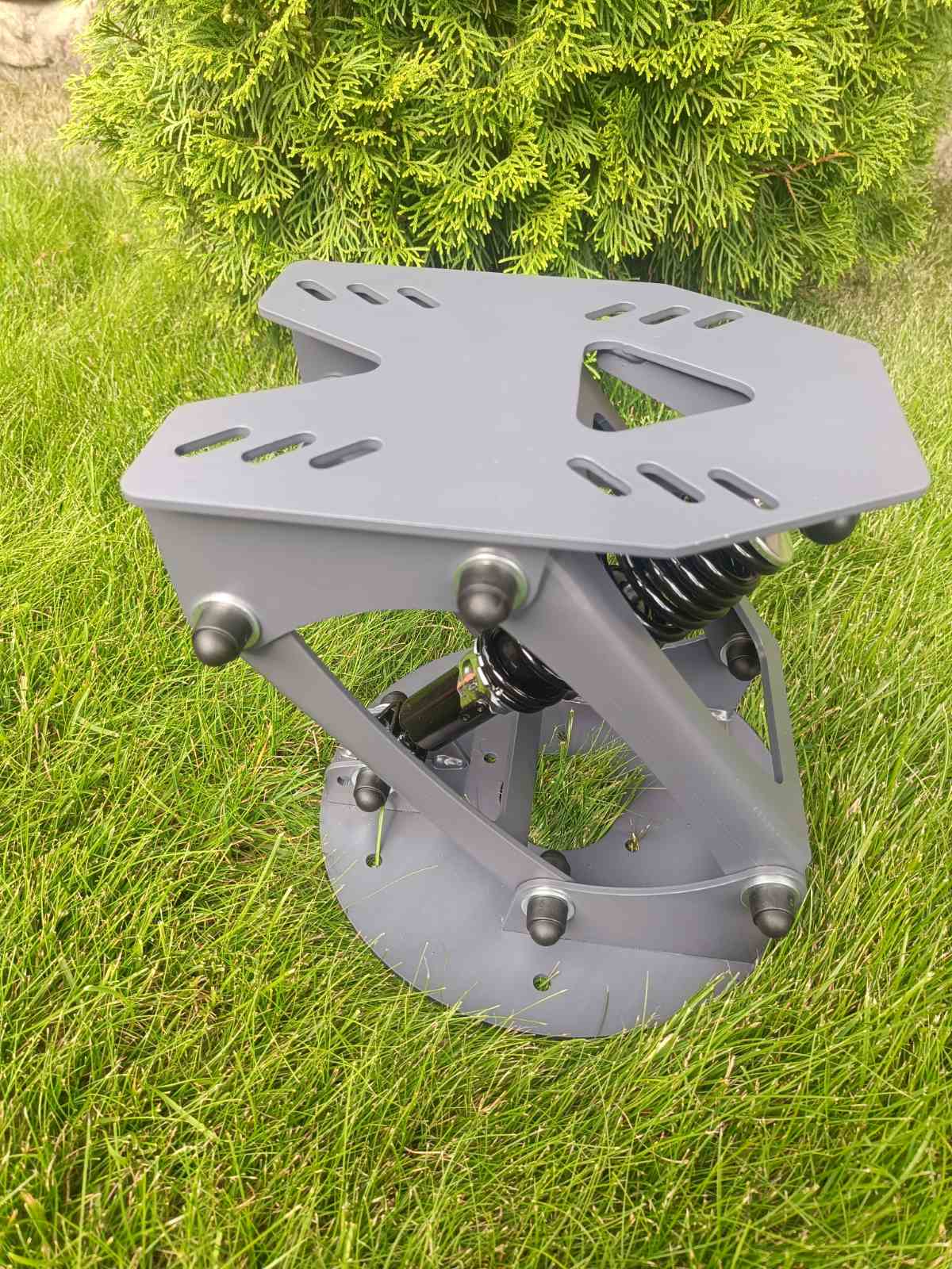 Shock-absorbing pedestal for boat or marine vessel seats