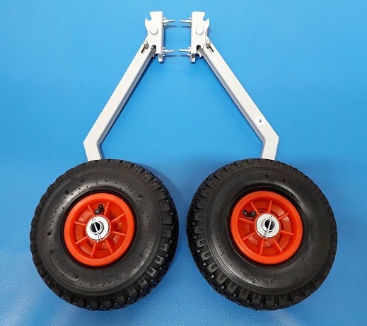 Транцеві колеса для надувного човна з інтерцептором КТ3І Trantsevi kolesa dlya naduvnoho chovna z intertseptorom podovzheni