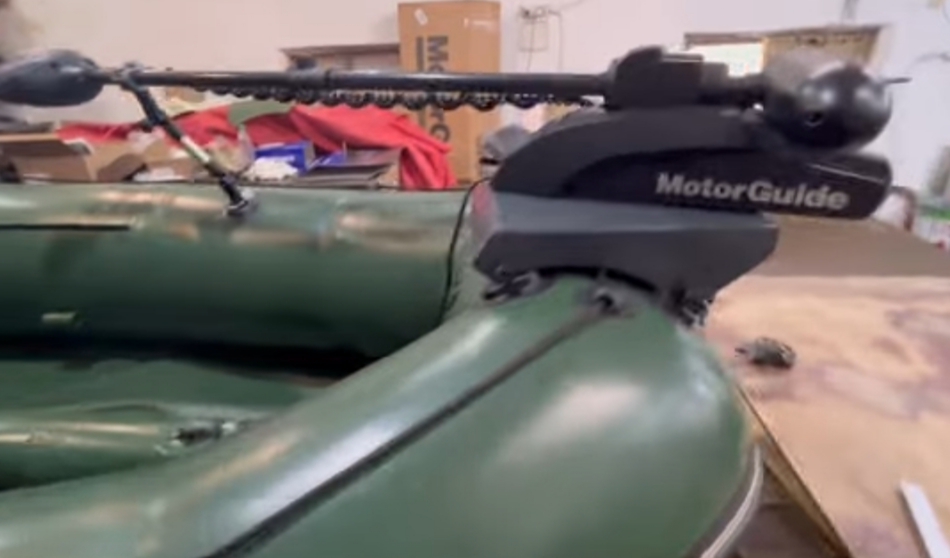 Aluminum mounting platform for a PVC boat for GPS anchor Haibo iPenguin, Haswing Cayman, Minn Kota, MotorGuide