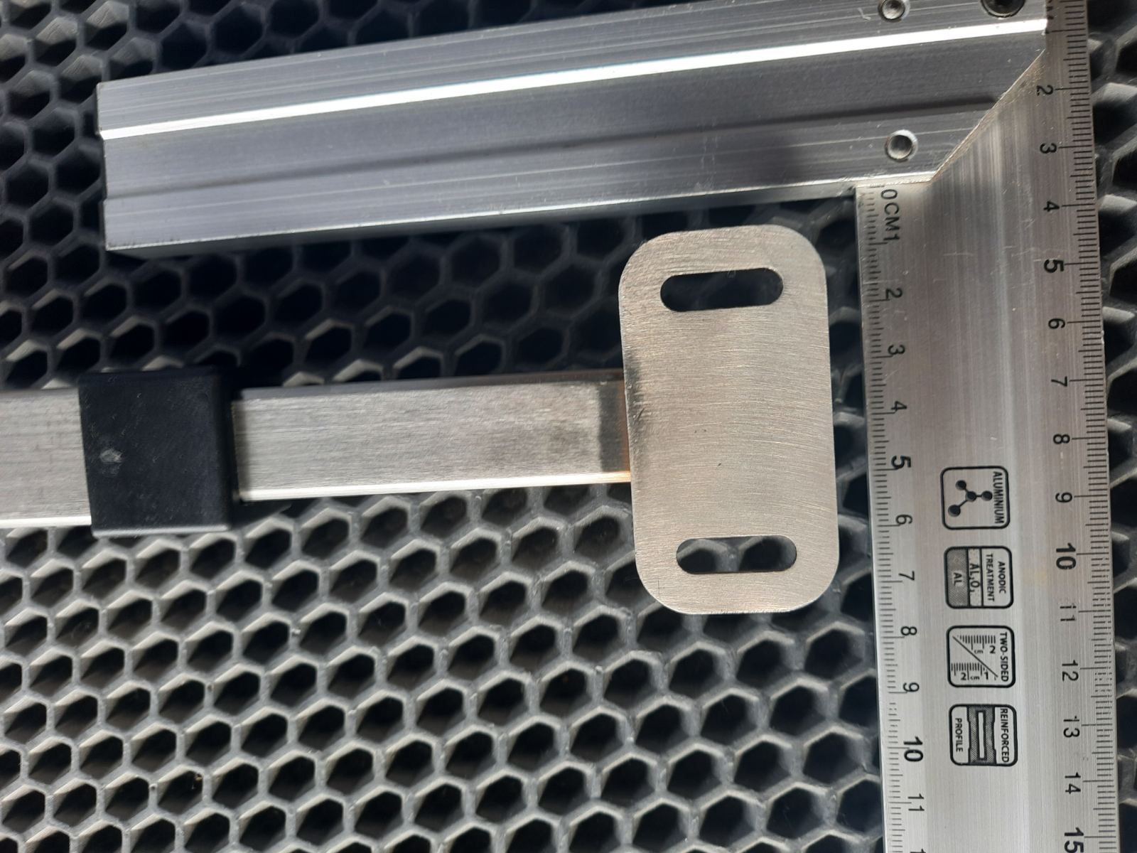 Clamp for mounting large Lowrance, Garmin echo sounder sensors on boats with a low pressure inflatable bottom or boats with an interceptor