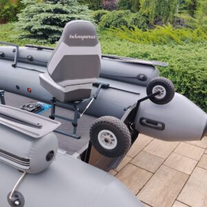 Comfortable high-quality ergonomic chair from the manufacturer with a high back marine vinyl for an inflatable boat, a PVC boat, RIb